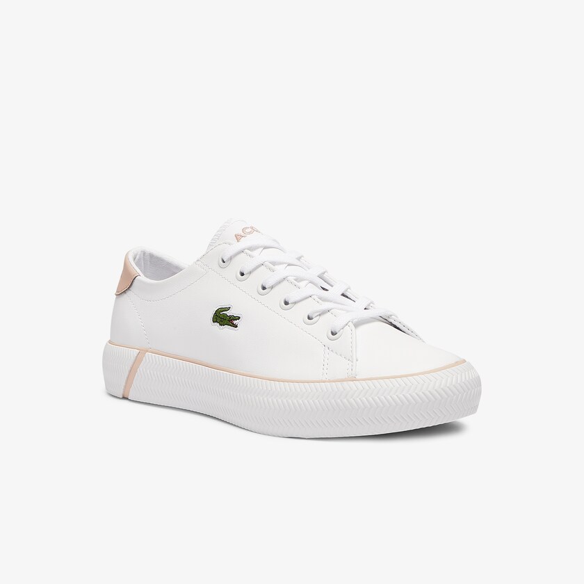 Tenis Lacoste Feminino Branco Rosa Gripshot BL Leather and Synthetic EI0-36243B4