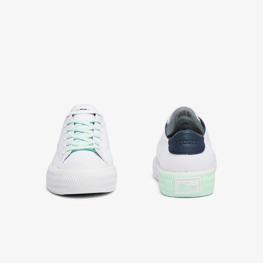 Tenis Lacoste Feminino Branco Luz Azuis Gripshot Canvas and Leather NJ2-60996D0