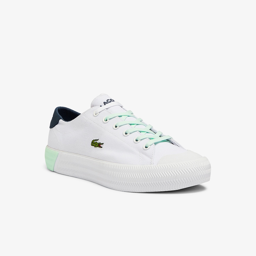 Tenis Lacoste Feminino Branco Luz Azuis Gripshot Canvas and Leather NJ2-60996D0