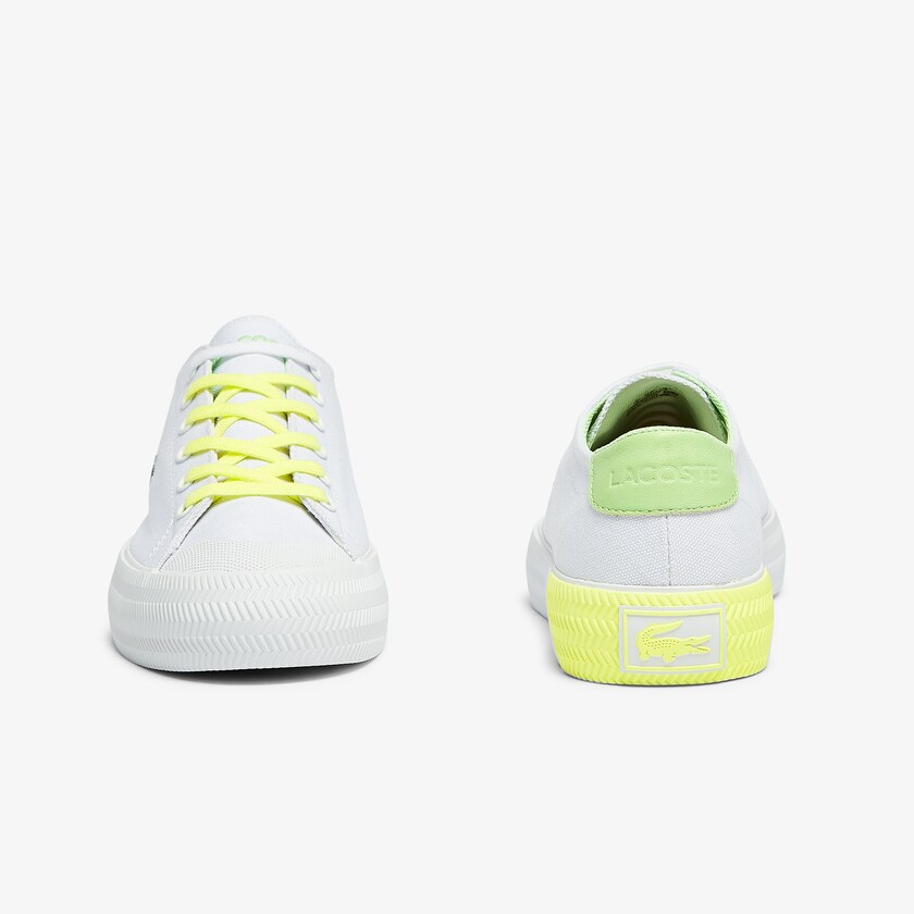 Tenis Lacoste Feminino Branco Luz Amarelas Gripshot Canvas and Leather DU3-23982O6