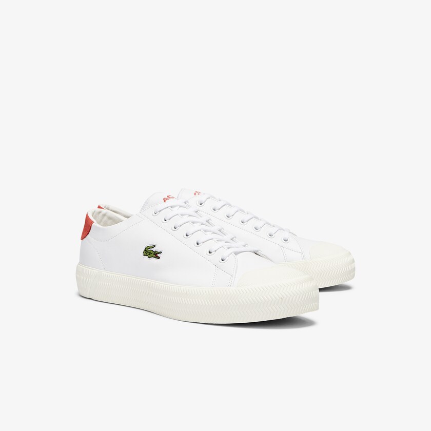 Tenis Lacoste Masculino Branco Bege Gripshot Leather YK3-34983A4