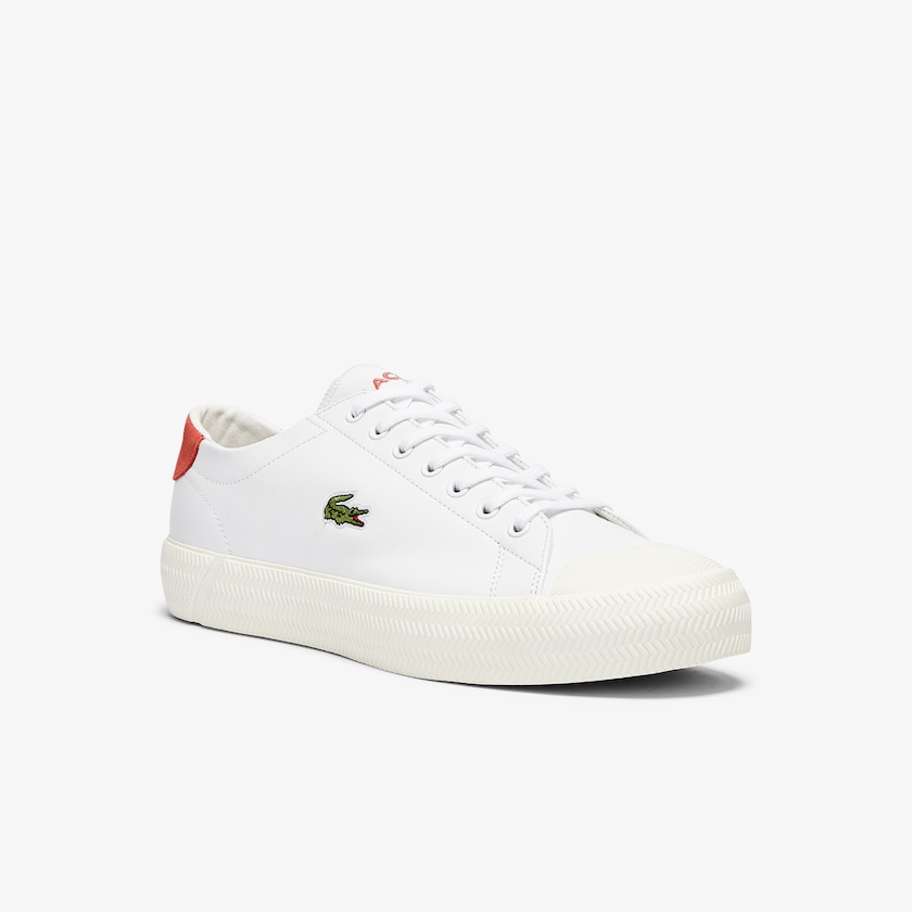 Tenis Lacoste Masculino Branco Bege Gripshot Leather YK3-34983A4