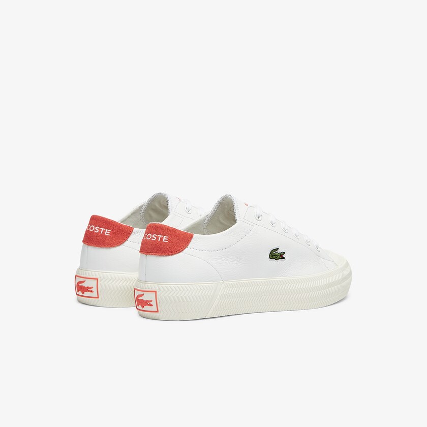 Tenis Lacoste Feminino Branco Bege Gripshot Leather and Suede CD5-09250O1