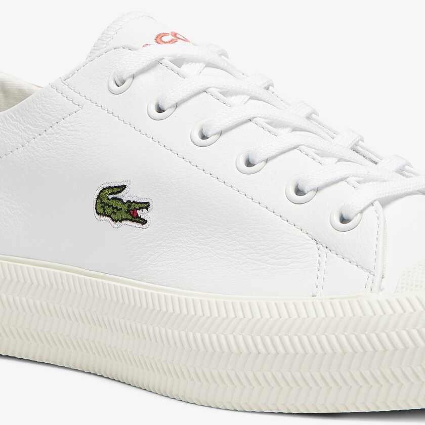 Tenis Lacoste Feminino Branco Bege Gripshot Leather and Suede CD5-09250O1