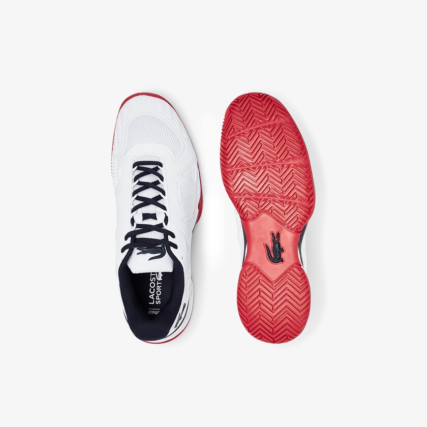 Tenis Lacoste Masculino Branco Coral LC Scale II Textile JC0-28002W8
