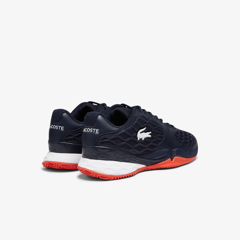 Tenis Lacoste Masculino Azul Marinho Vermelhas LC Scale Roland Garros Textile GT8-38933N3