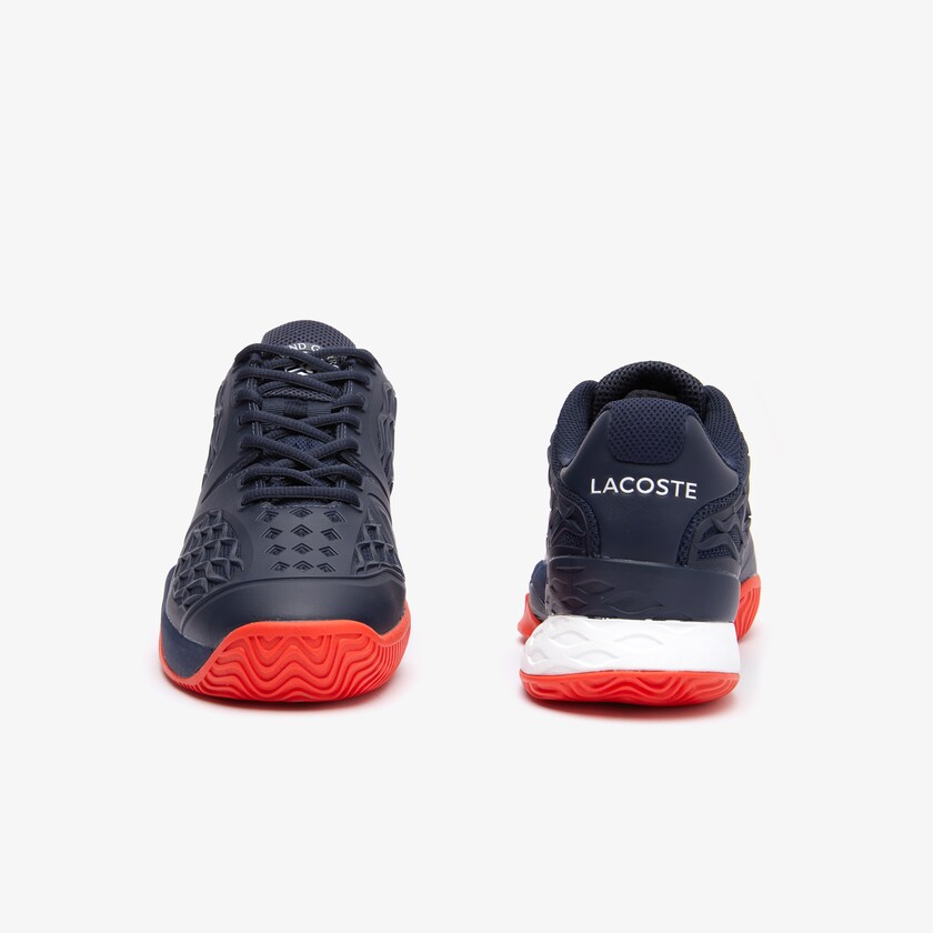 Tenis Lacoste Masculino Azul Marinho Vermelhas LC Scale Roland Garros Textile GT8-38933N3