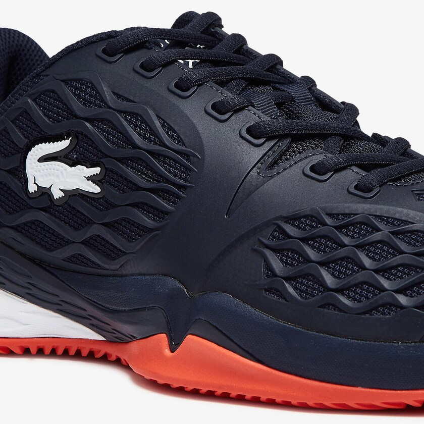 Tenis Lacoste Masculino Azul Marinho Vermelhas LC Scale Roland Garros Textile GT8-38933N3