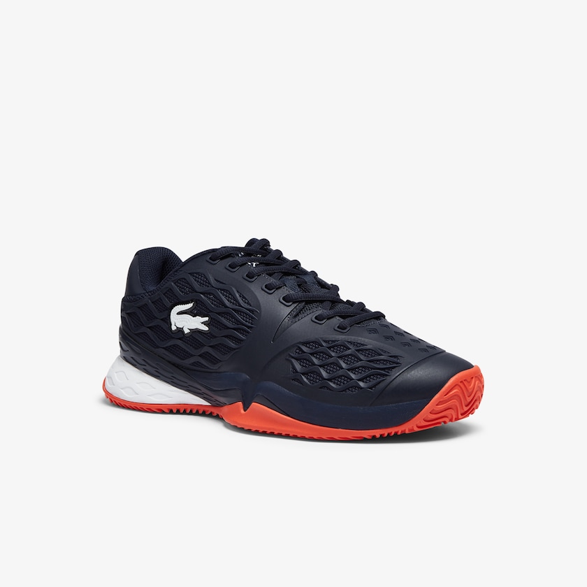 Tenis Lacoste Masculino Azul Marinho Vermelhas LC Scale Roland Garros Textile GT8-38933N3