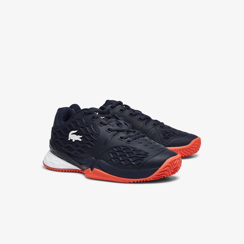 Tenis Lacoste Criança Azul Marinho Vermelhas LC Scale Roland Garros Textile ZB5-11411Z5