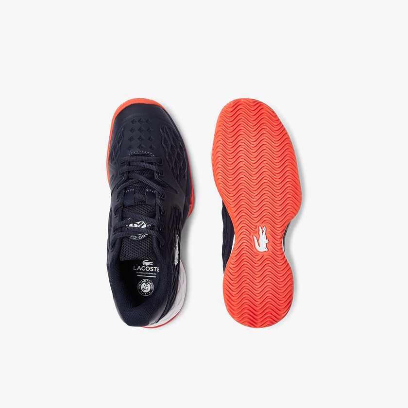 Tenis Lacoste Criança Azul Marinho Vermelhas LC Scale Roland Garros Textile ZB5-11411Z5