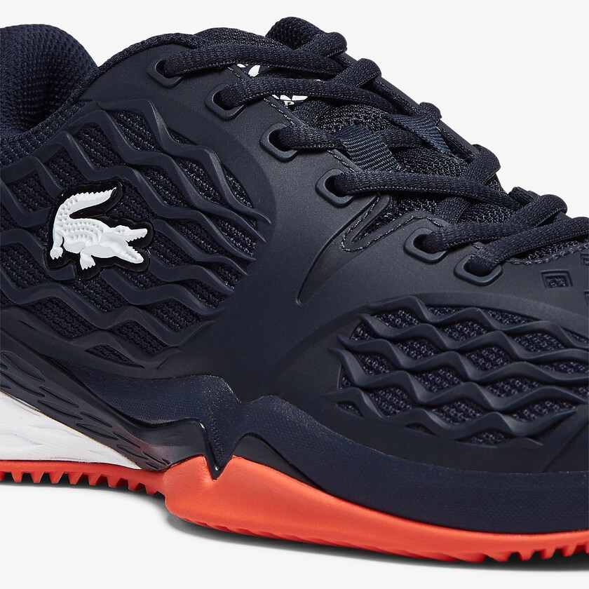 Tenis Lacoste Criança Azul Marinho Vermelhas LC Scale Roland Garros Textile ZB5-11411Z5
