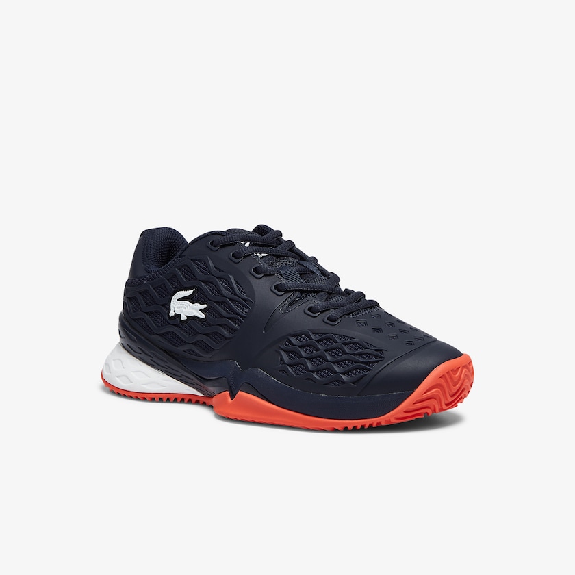 Tenis Lacoste Criança Azul Marinho Vermelhas LC Scale Roland Garros Textile ZB5-11411Z5