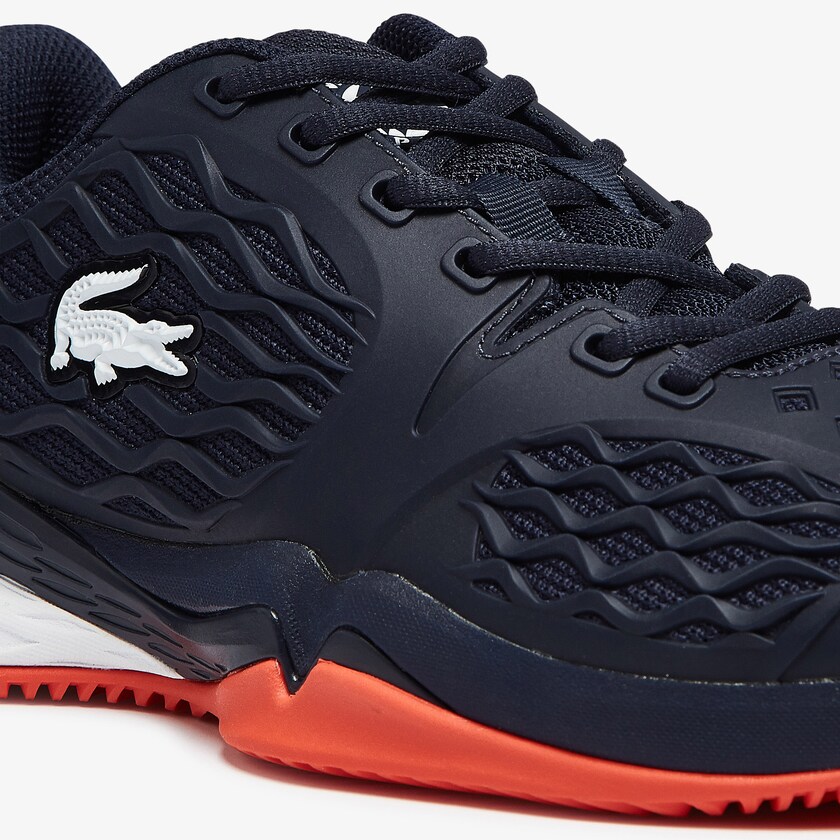 Tenis Lacoste Feminino Azul Marinho Vermelhas LC Scale Roland Garros Textile AR8-57925U9