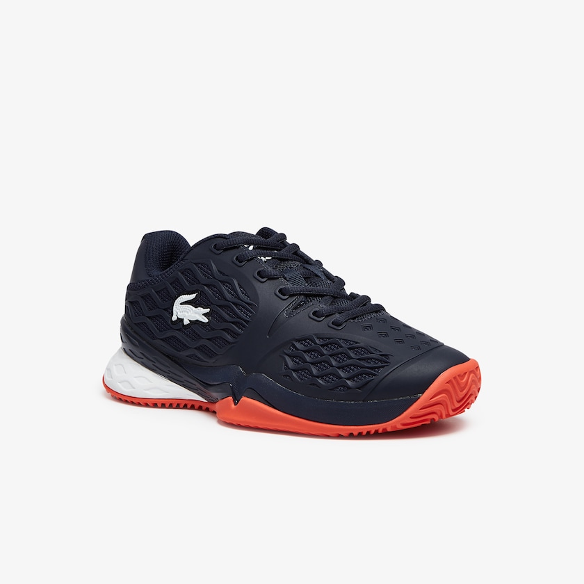 Tenis Lacoste Feminino Azul Marinho Vermelhas LC Scale Roland Garros Textile AR8-57925U9