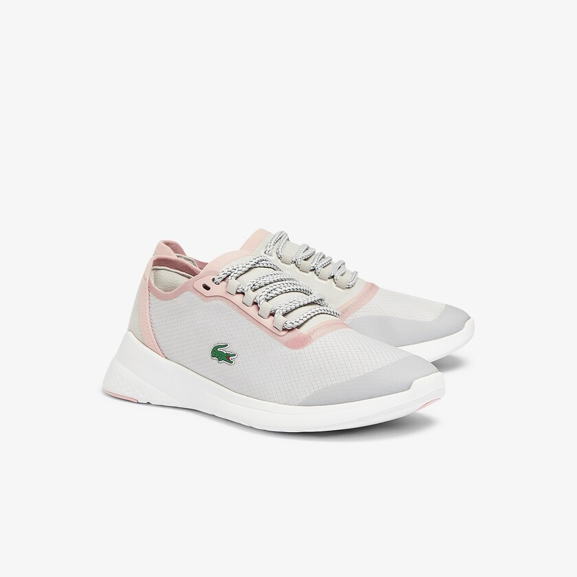 Tenis Lacoste Feminino Luz Cinzentas Luz Rosa LT Fit Synthetic and Textile NJ4-75067Z2