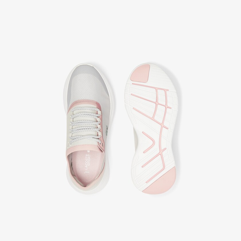 Tenis Lacoste Feminino Luz Cinzentas Luz Rosa LT Fit Synthetic and Textile NJ4-75067Z2