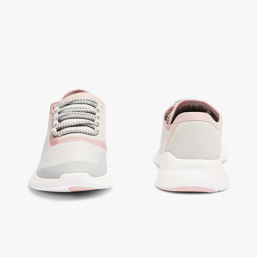 Tenis Lacoste Feminino Luz Cinzentas Luz Rosa LT Fit Synthetic and Textile NJ4-75067Z2