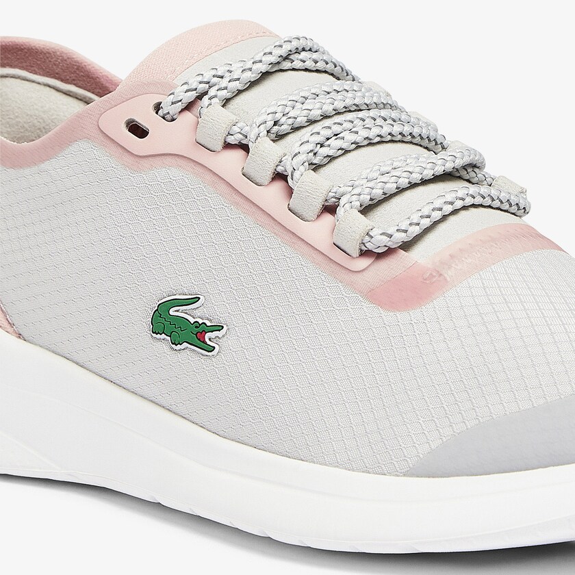 Tenis Lacoste Feminino Luz Cinzentas Luz Rosa LT Fit Synthetic and Textile NJ4-75067Z2