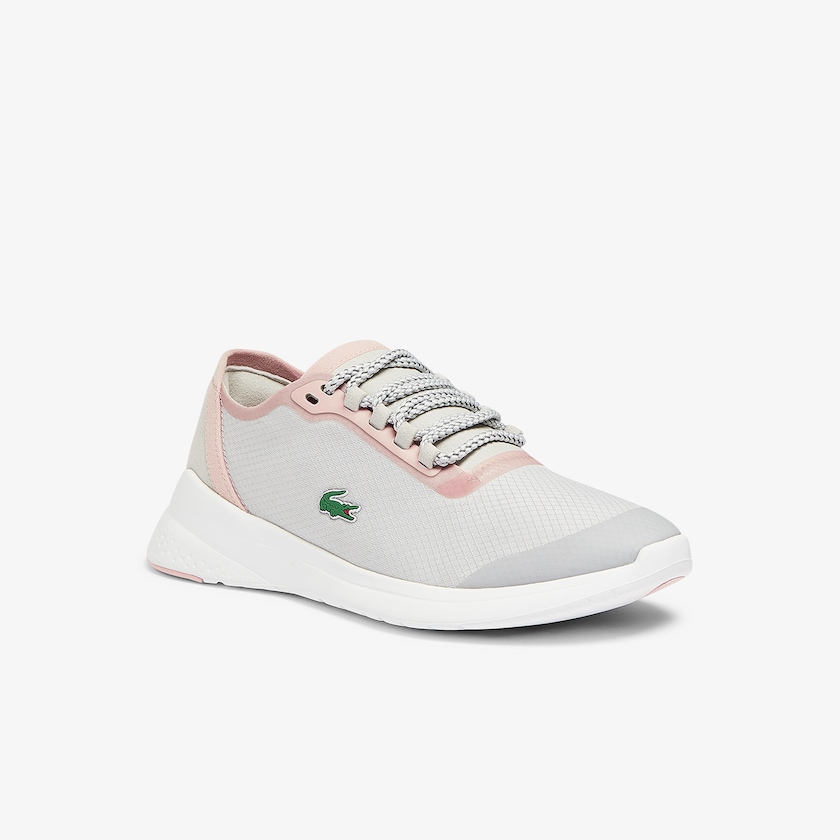 Tenis Lacoste Feminino Luz Cinzentas Luz Rosa LT Fit Synthetic and Textile NJ4-75067Z2