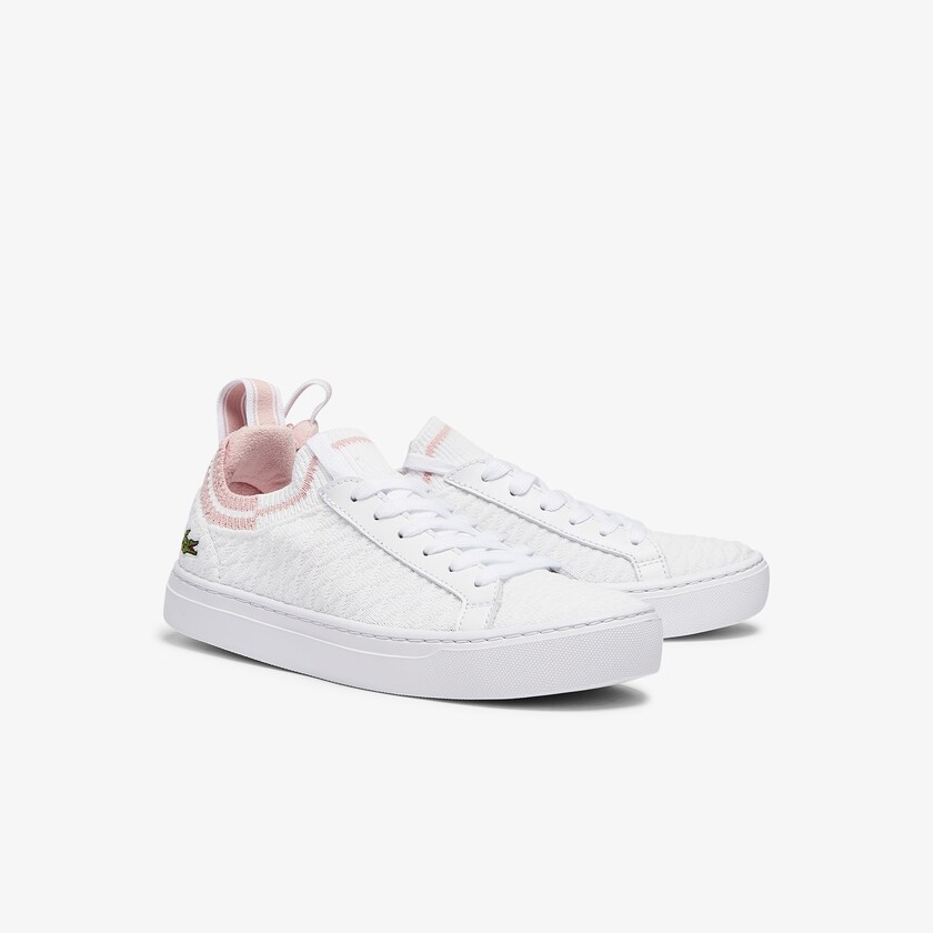 Tenis Lacoste Feminino Branco Luz Rosa La Piquée Textile GV3-26242U5