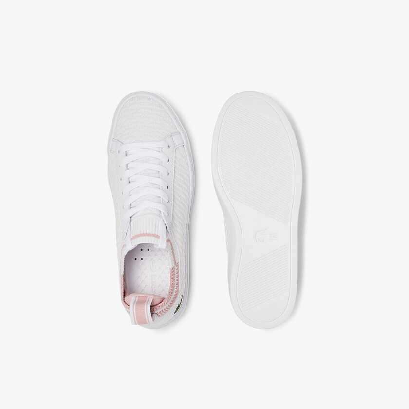 Tenis Lacoste Feminino Branco Luz Rosa La Piquée Textile GV3-26242U5