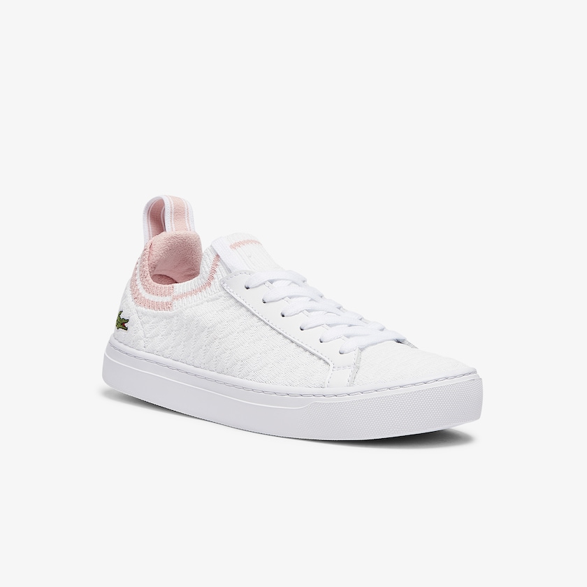 Tenis Lacoste Feminino Branco Luz Rosa La Piquée Textile GV3-26242U5