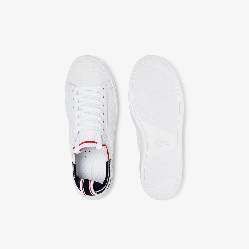 Tenis Lacoste Feminino Branco Bege La Piquée Textile EP2-47534O0