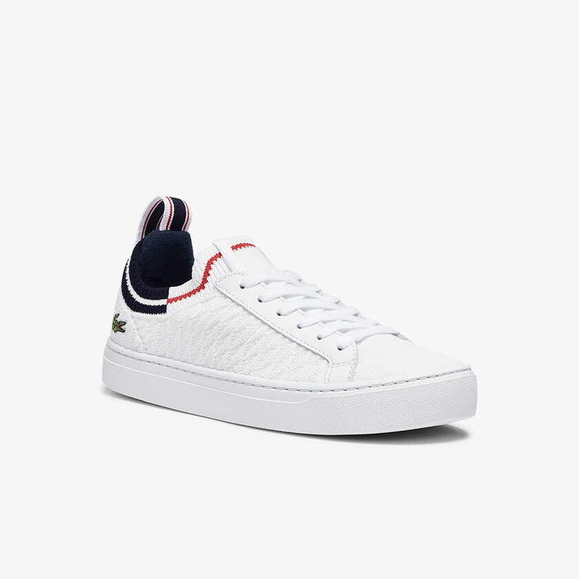 Tenis Lacoste Feminino Branco Bege La Piquée Textile EP2-47534O0