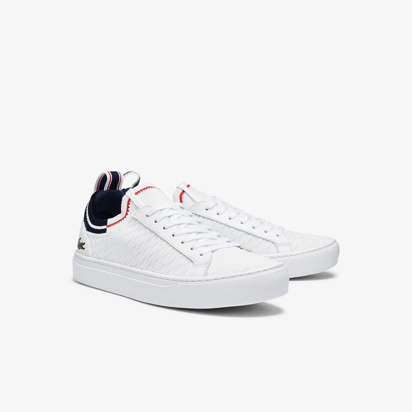 Tenis Lacoste Masculino Branco Bege La Piquée Textile IP4-62316D6
