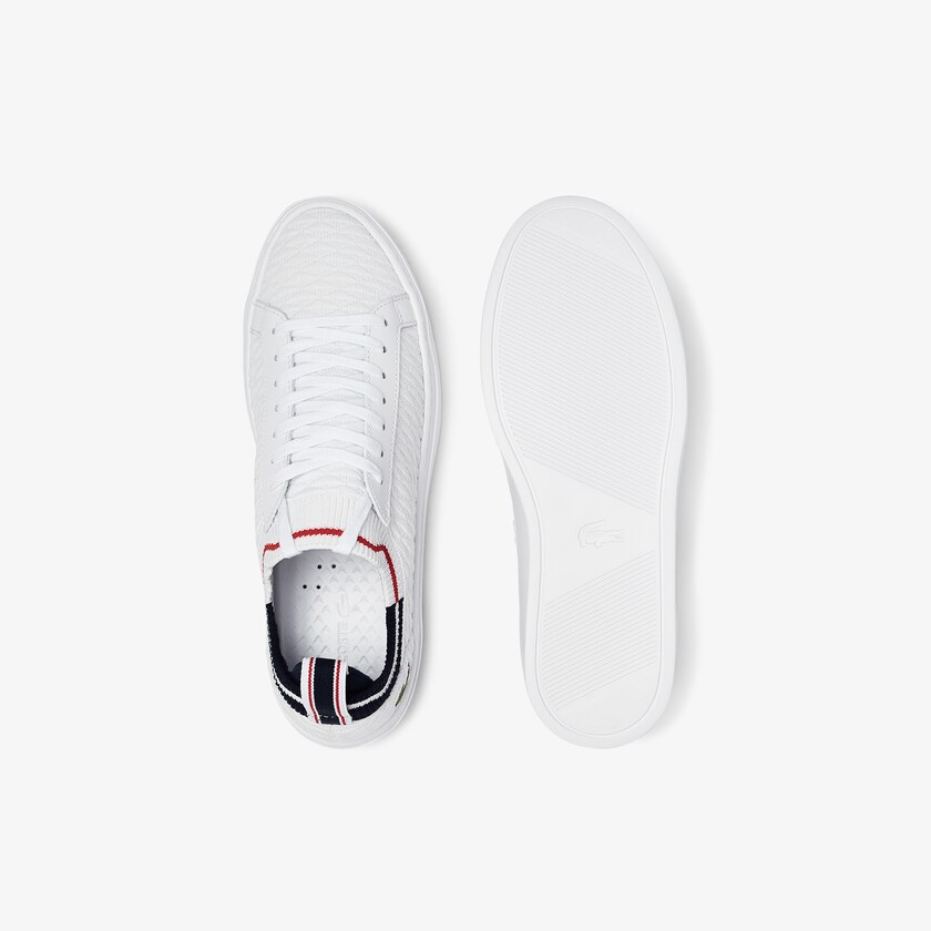 Tenis Lacoste Masculino Branco Bege La Piquée Textile IP4-62316D6