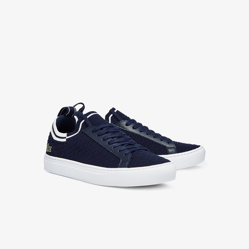 Tenis Lacoste Masculino Azul Marinho Branco La Piquée Textile SL0-23662M5