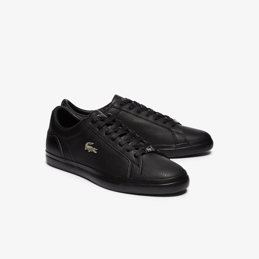 Tenis Lacoste Masculino Pretas Lerond Leather and Synthetic XY0-10751H3