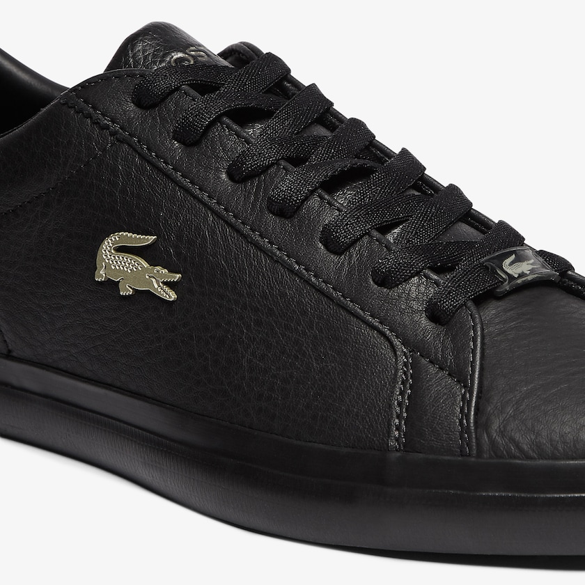 Tenis Lacoste Masculino Pretas Lerond Leather and Synthetic XY0-10751H3