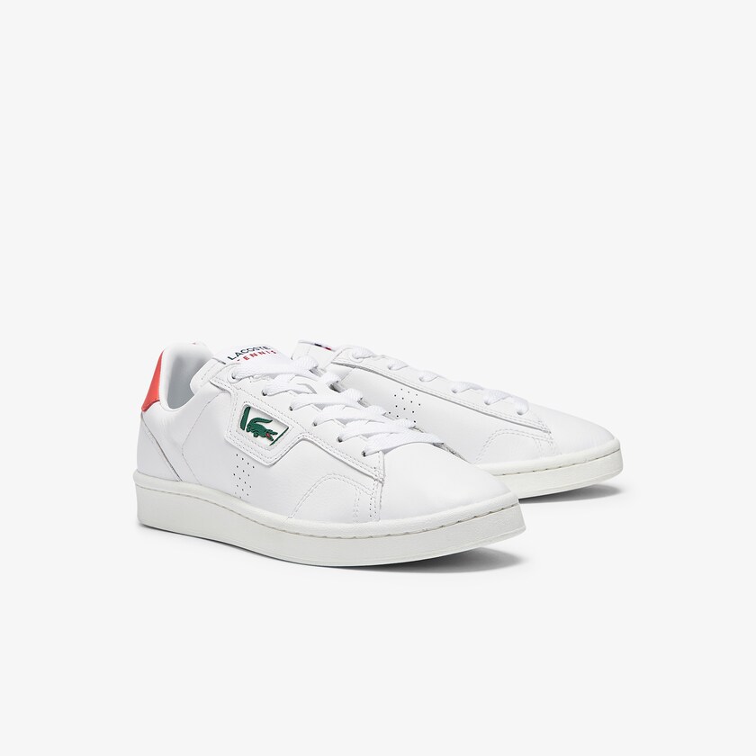 Tenis Lacoste Feminino Branco Bege Masters Classic Leather FB3-08280K7