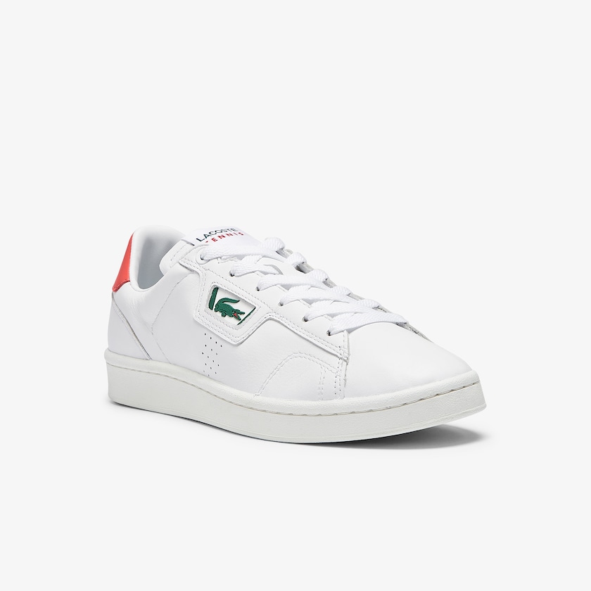 Tenis Lacoste Feminino Branco Bege Masters Classic Leather FB3-08280K7