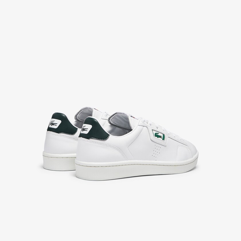 Tenis Lacoste Masculino Branco Verdes Escuro Masters Classic Leather TR9-10491K6