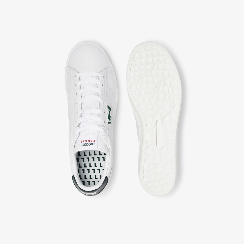Tenis Lacoste Masculino Branco Verdes Escuro Masters Classic Leather TR9-10491K6