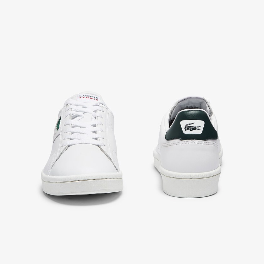 Tenis Lacoste Masculino Branco Verdes Escuro Masters Classic Leather TR9-10491K6