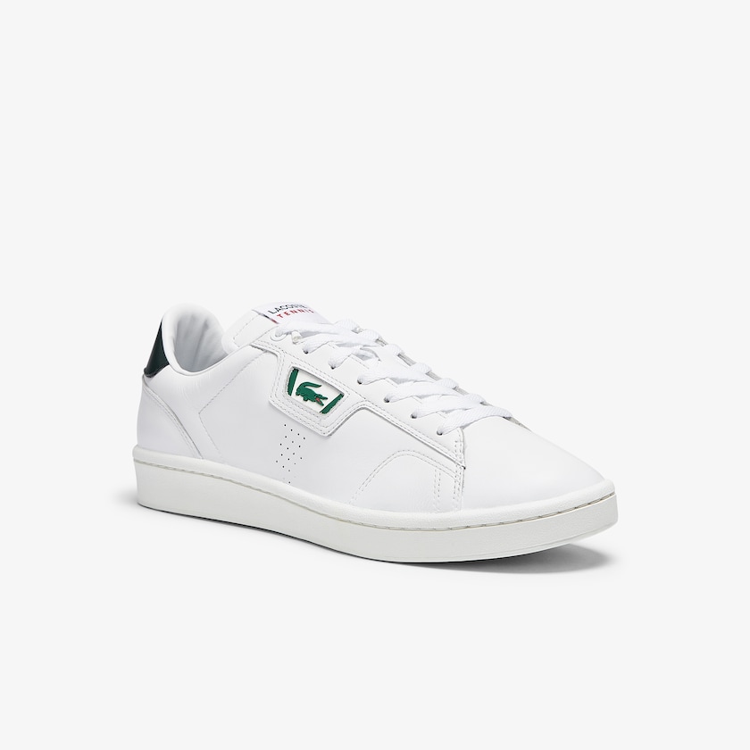 Tenis Lacoste Masculino Branco Verdes Escuro Masters Classic Leather TR9-10491K6