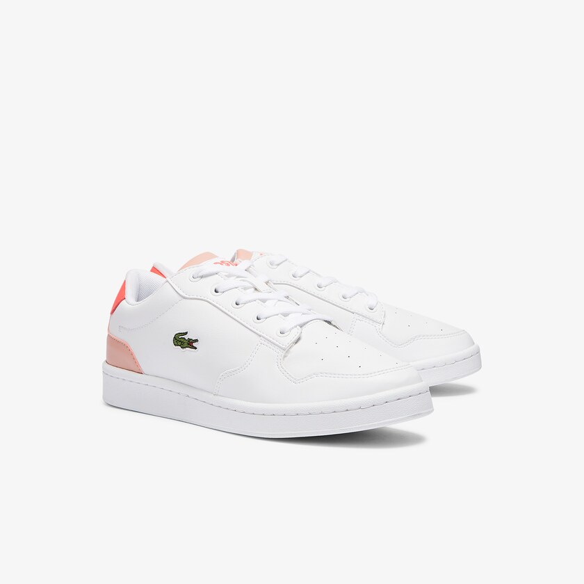Tenis Lacoste Criança Branco Rosa Masters Cup Leather and Synthetic PR4-27432F5