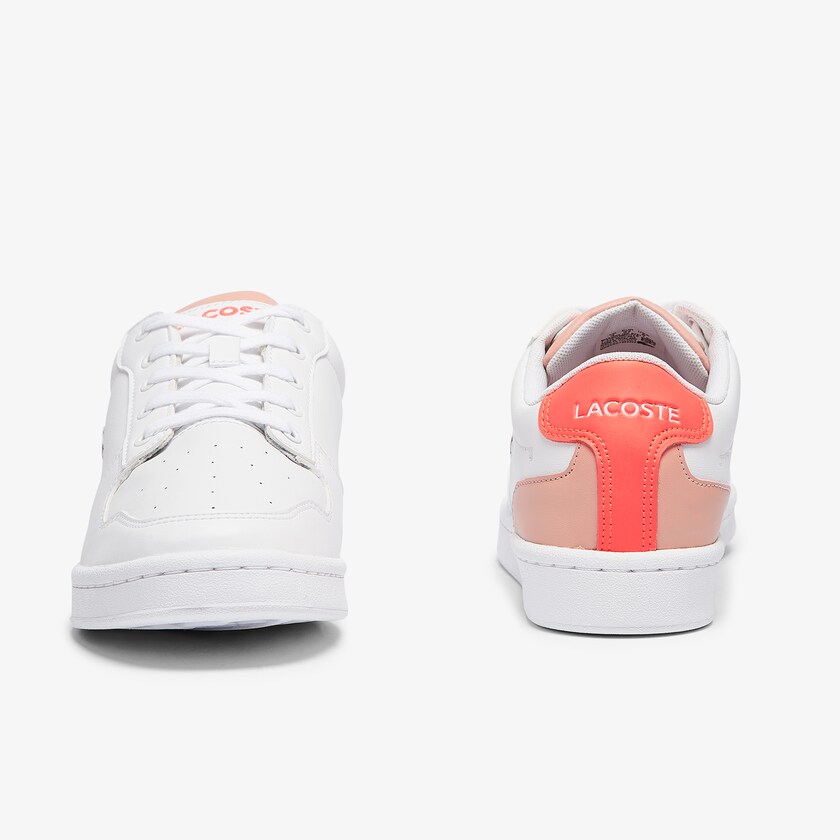 Tenis Lacoste Criança Branco Rosa Masters Cup Leather and Synthetic PR4-27432F5