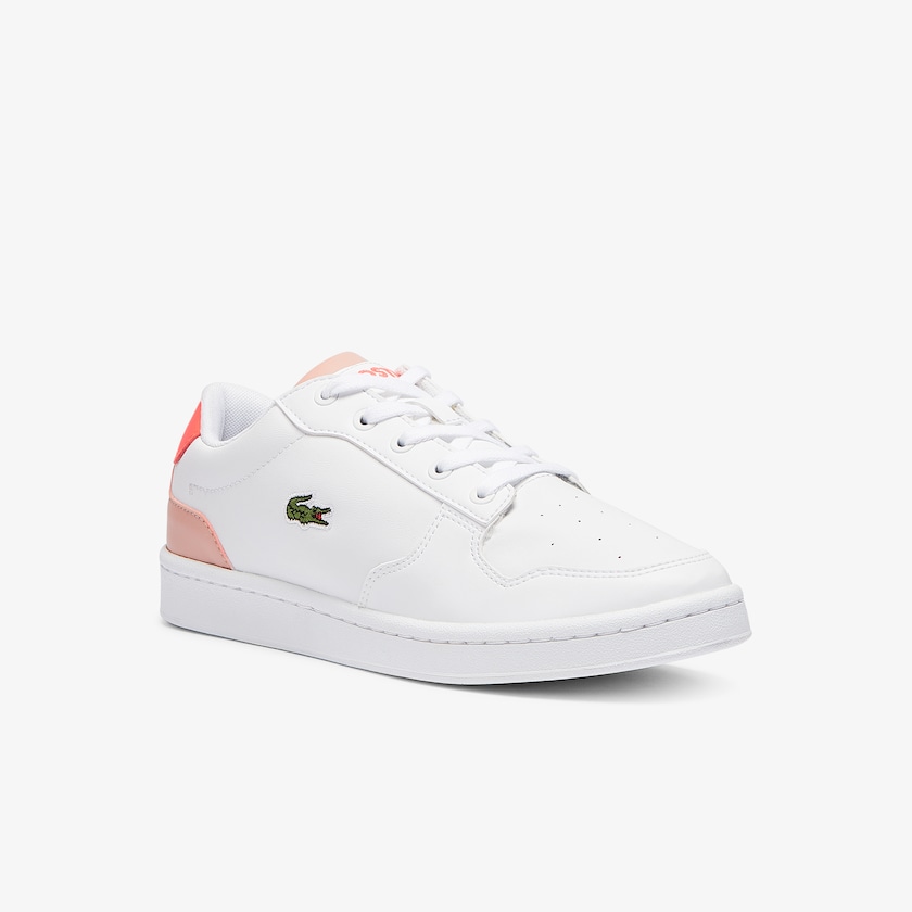 Tenis Lacoste Criança Branco Rosa Masters Cup Leather and Synthetic PR4-27432F5