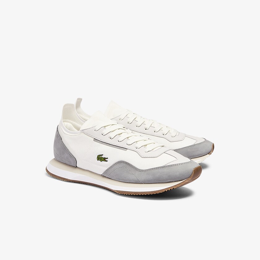 Tenis Lacoste Masculino Branco Cinzentas Match Break Textile WJ6-77047B1