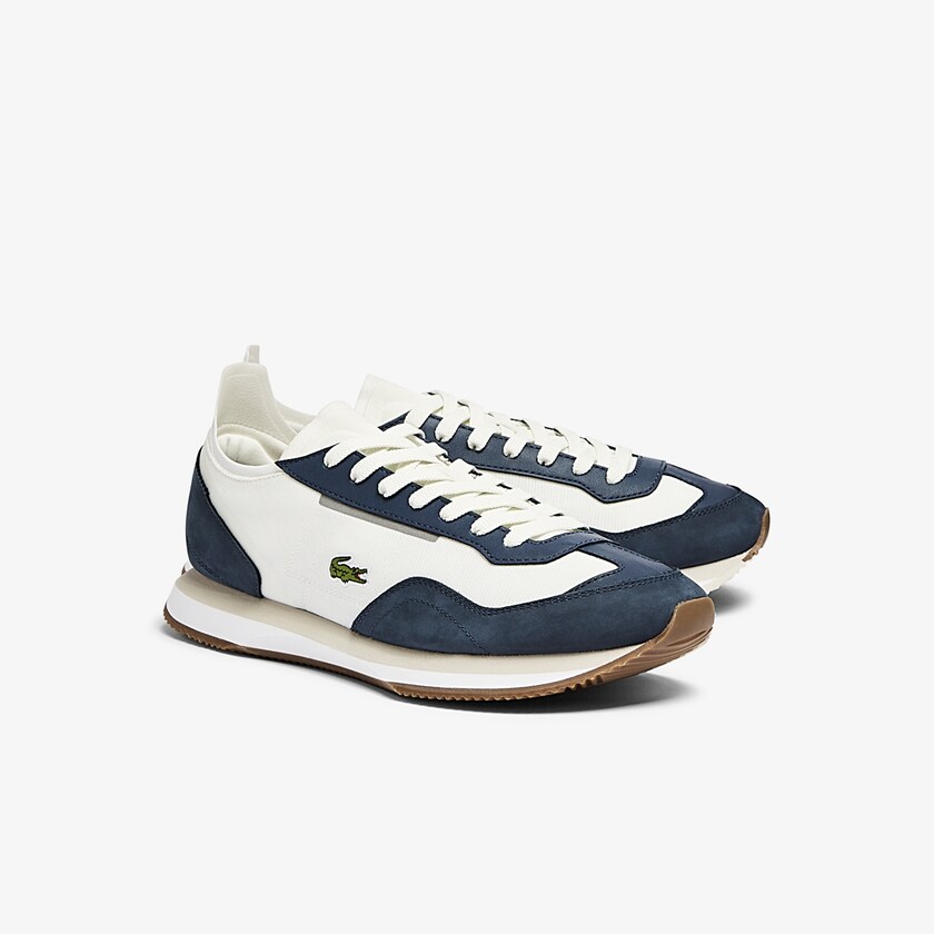 Tenis Lacoste Masculino Branco Azul Marinho Match Break Textile DV4-55575V0