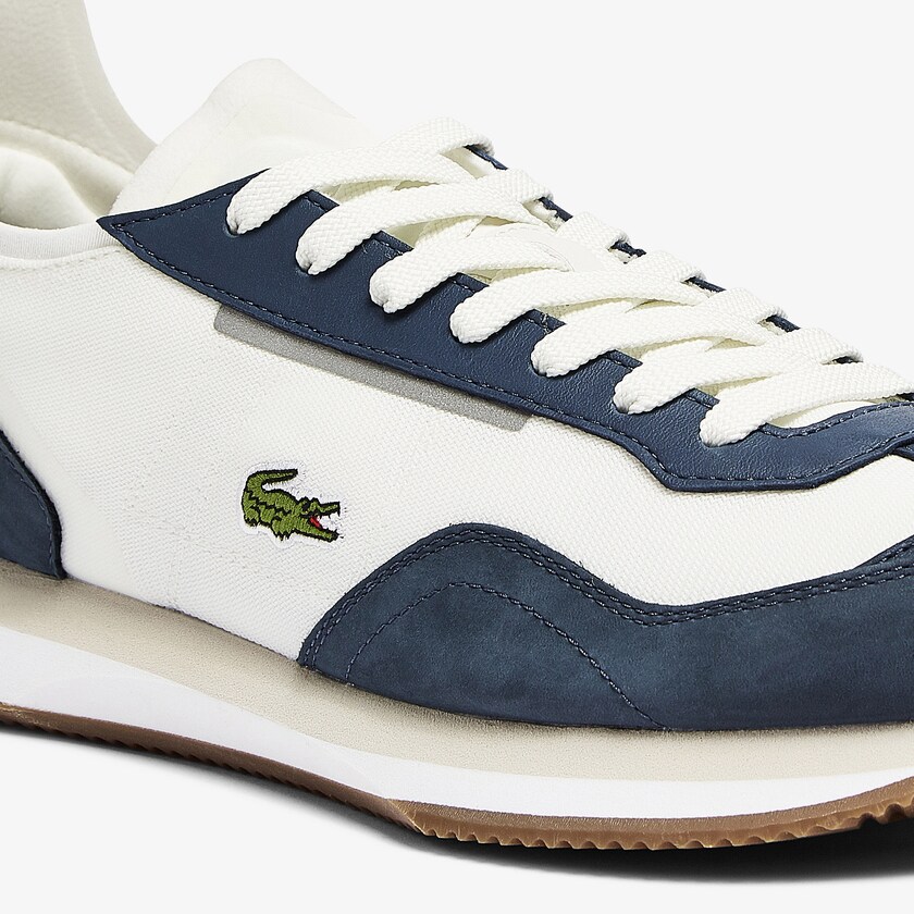 Tenis Lacoste Masculino Branco Azul Marinho Match Break Textile DV4-55575V0