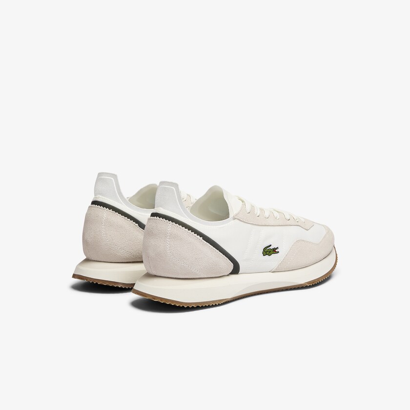 Tenis Lacoste Masculino Bege Verdes Match Break Textile and Suede SU8-76707M9