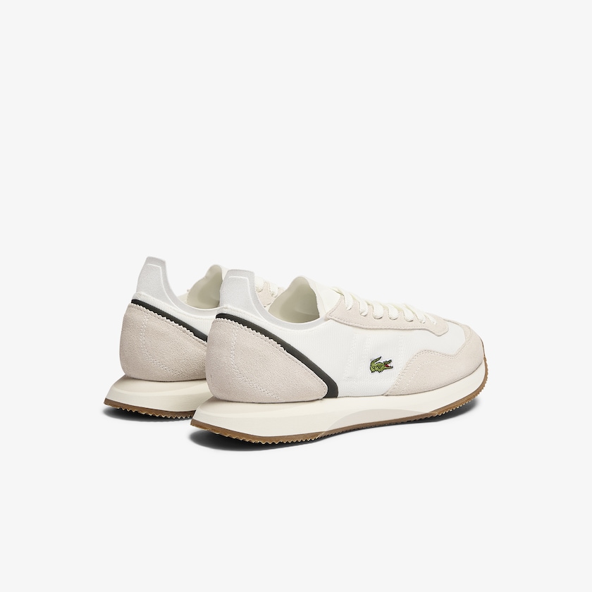 Tenis Lacoste Feminino Bege Verdes Match Break Textile and Suede UR9-10711T6