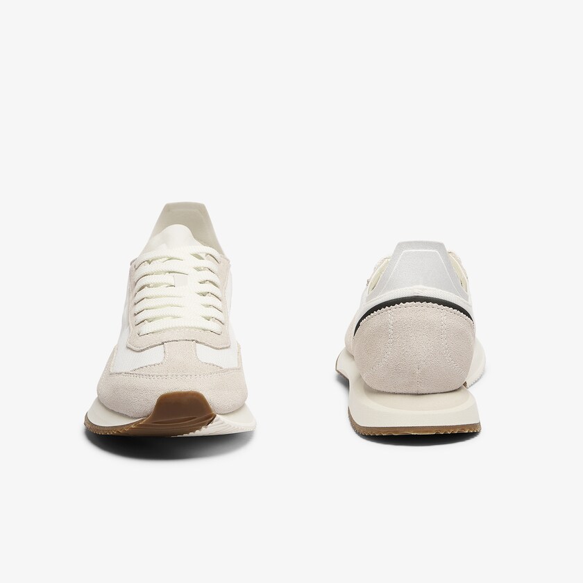 Tenis Lacoste Feminino Bege Verdes Match Break Textile and Suede UR9-10711T6