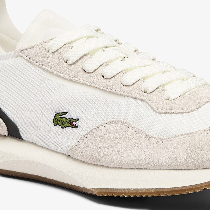 Tenis Lacoste Feminino Bege Verdes Match Break Textile and Suede UR9-10711T6